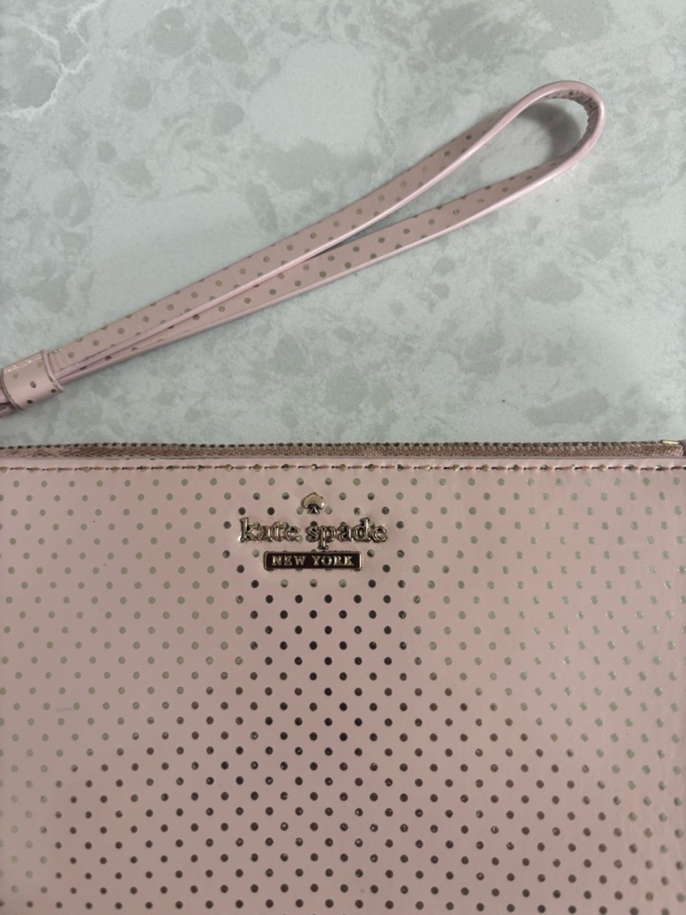 Kate Spade Pink & Gold Wristlet